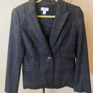 Ann Taylor Loft Gray Plaid blazer